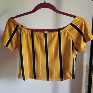 Vertical Striped Crop Top